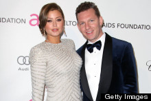 Holly Valance Does The Splits At Elton John's Oscar Party