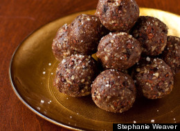 Chocolate-Date-Pecan Truffles With Smoked Sea Salt