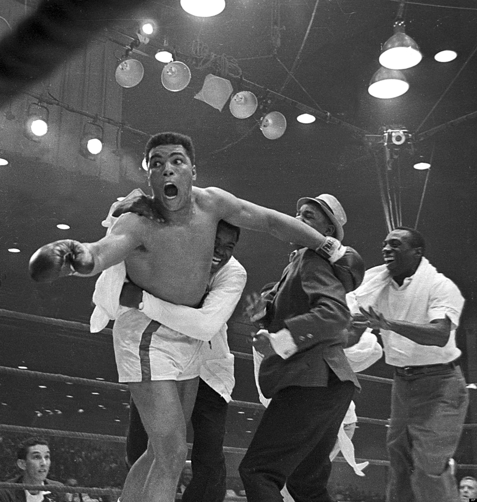 Cassius Clay Defeats Sonny Liston To Win Heavyweight Title On February