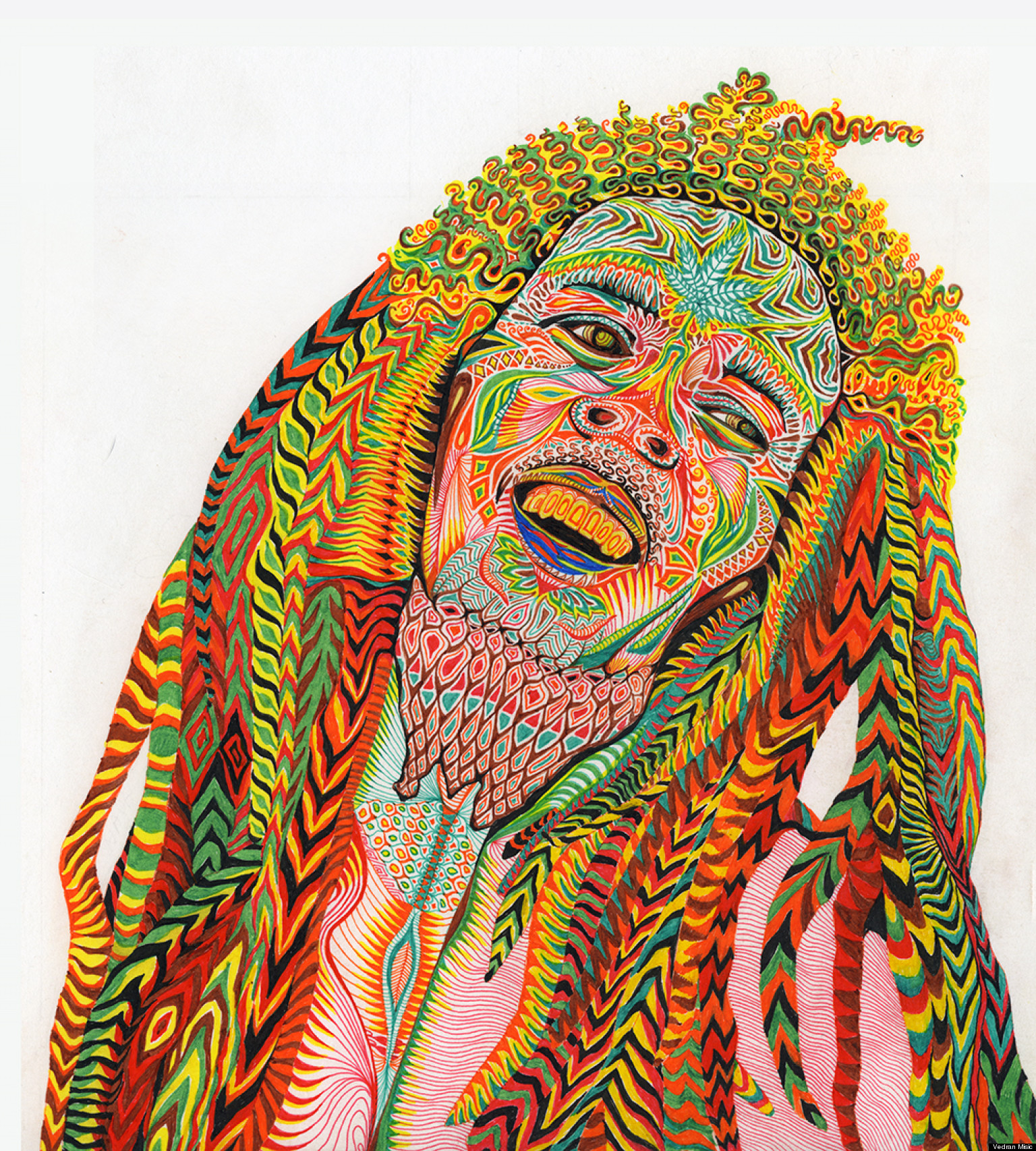 Psychedelic Art Vedran Misic Creates Colorful Depictions Of Modern