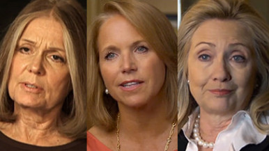 Gloria Steinem, Katie Couric and Hillary Clinton