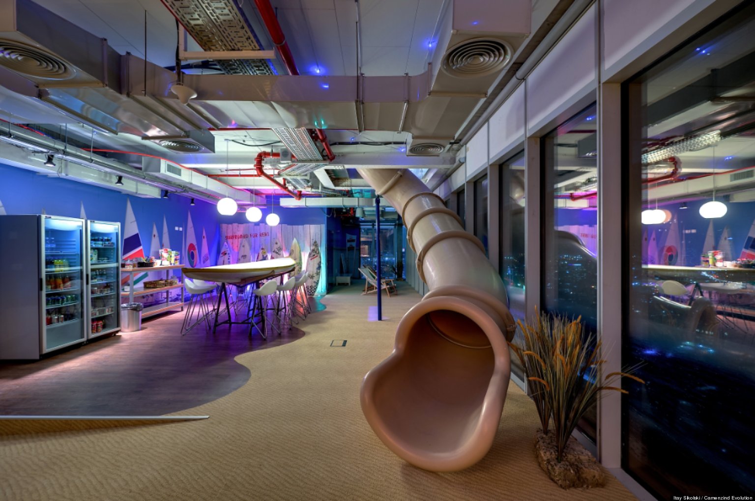 google tel aviv office offices headquarters slide working inside space workspace interior hq googles cool place