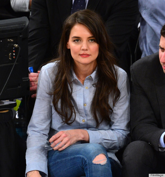 Katie Holmes Shows Off Dark Hair Ripped Jeans With Man Friend Photos