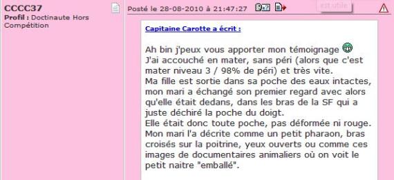 comment bebe rompt la poche des eaux