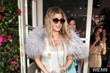 Fergie Takes Her Embellished Baby Bump To A Bridal Shower