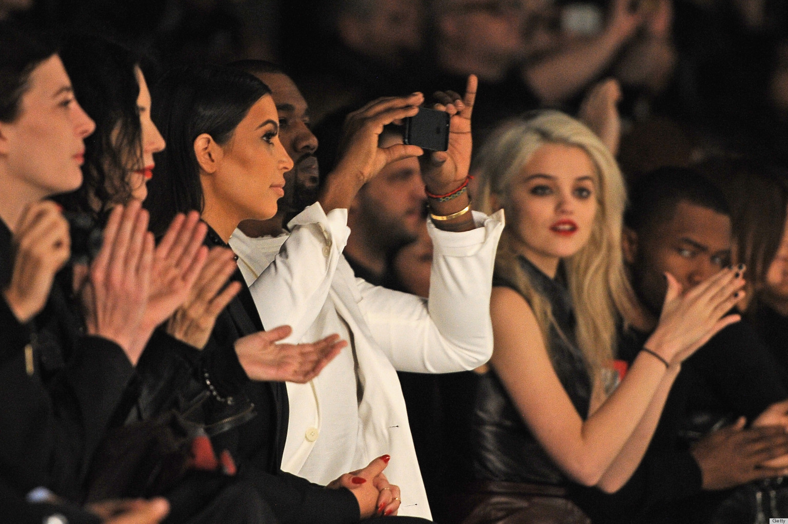 Kim Kardashian, Kanye West & Jessica Chastain Pack Givenchy Front Row ...