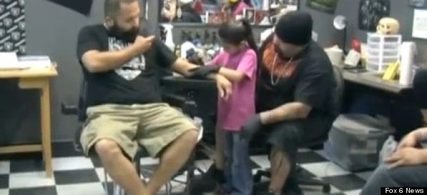 7 Year-Old Tattoo Artist 'Just Like My Daddy'