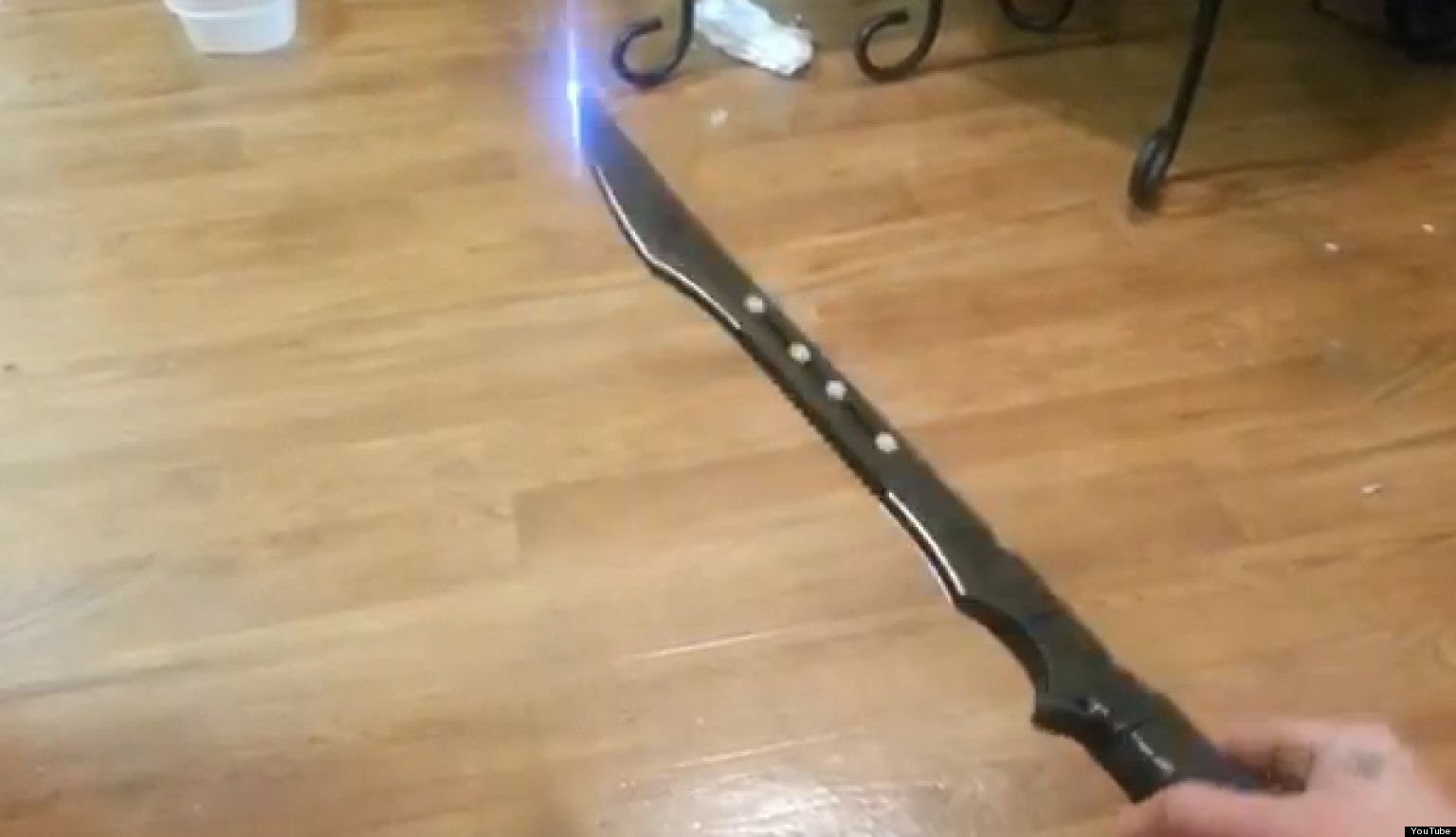 Man Builds Electrified Sword DoubleBladed Weapon With Electric Shock