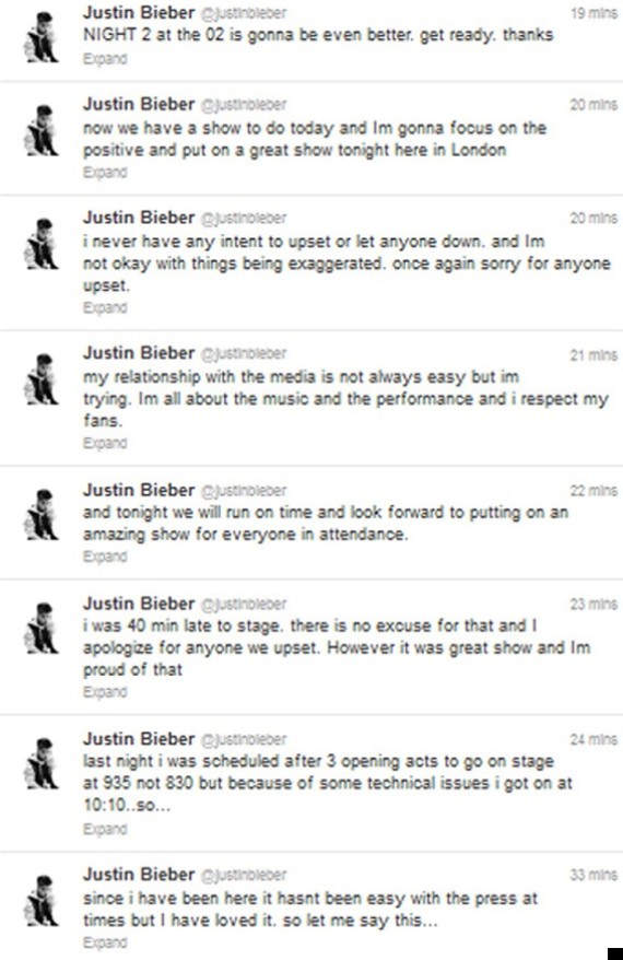 bieber tweets