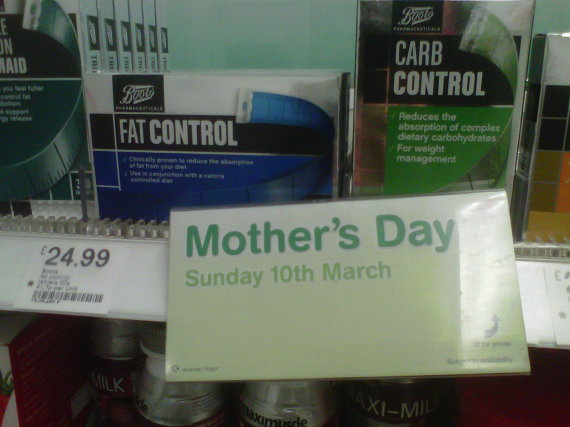 boots mothers day fat control