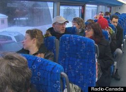 Les usagers testent l'autobus à deux étages à Québec