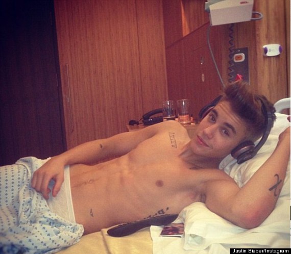 justin bieber hospital