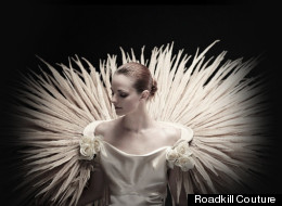 Des robes de mariée à base d'animaux morts