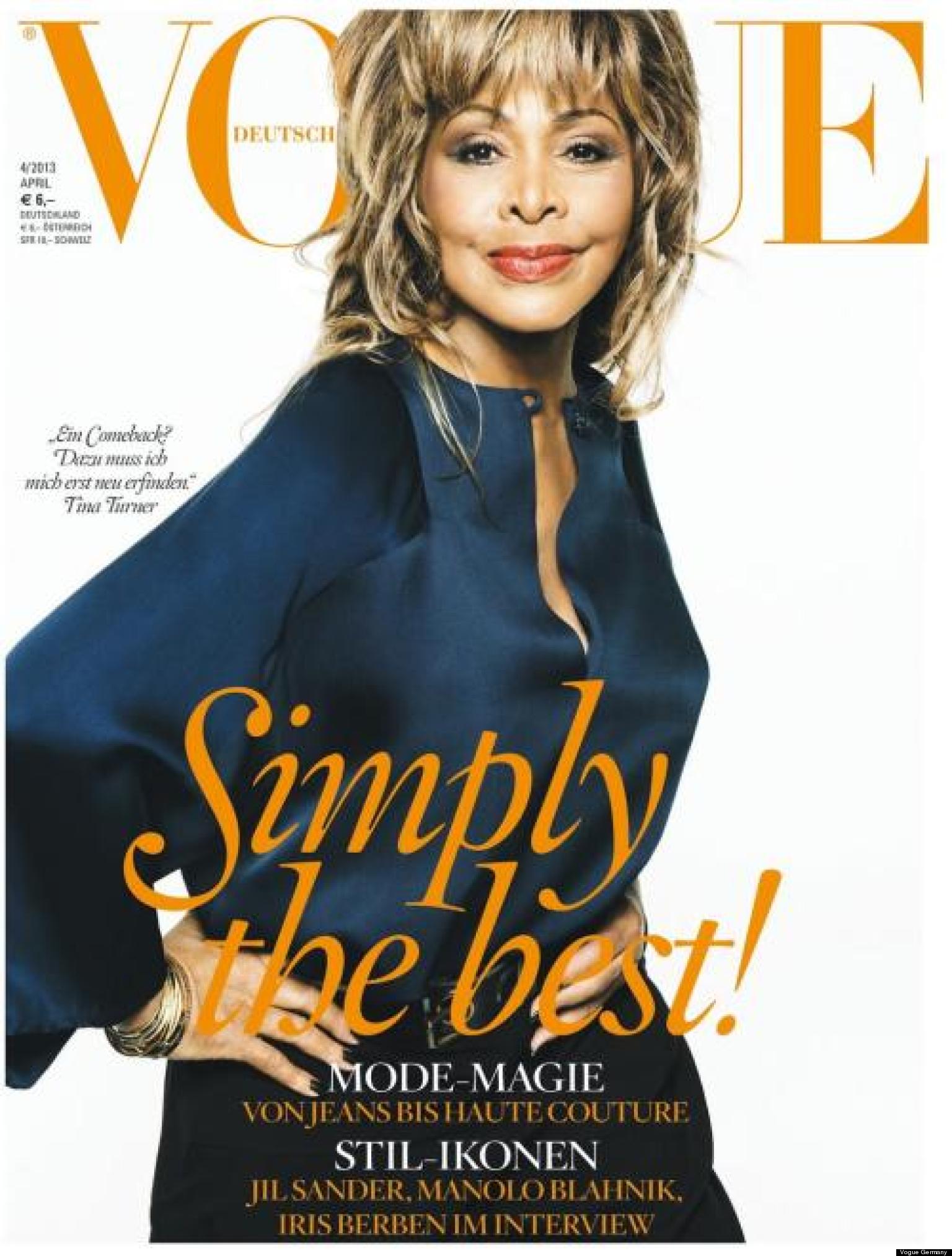 Tina Turner Vogue Germany Cover, Singer's First Time Gracing Glossy