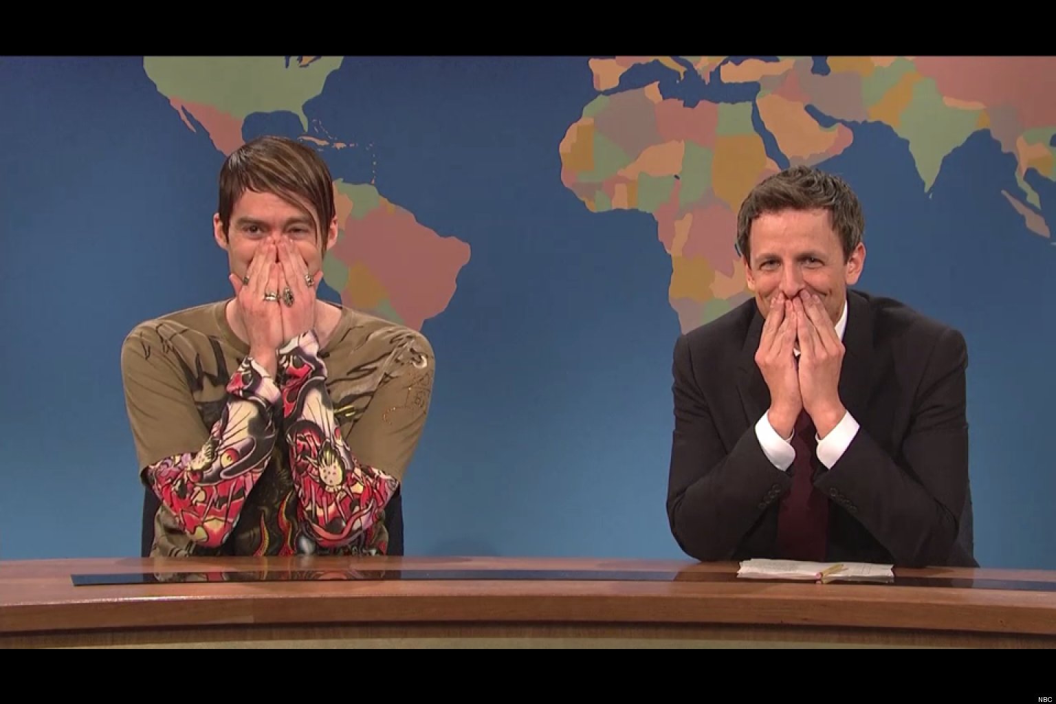 Stefon Returns To Weekend Update On Snl Both Hader Meyers Nearly