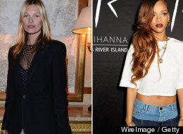 Kate Moss olvidó ponerse pantalón, mientras Rihanna se puso dos