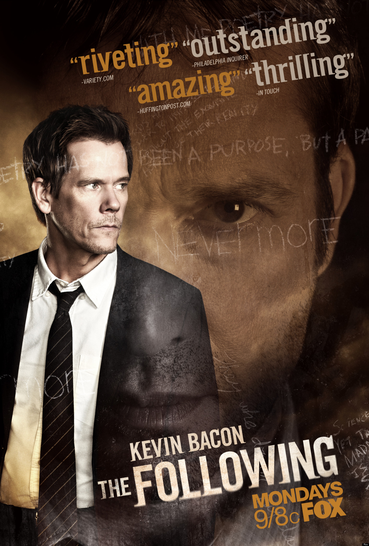 'The Following': Kevin Bacon Featured In New Creepy Key Art (PHOTO