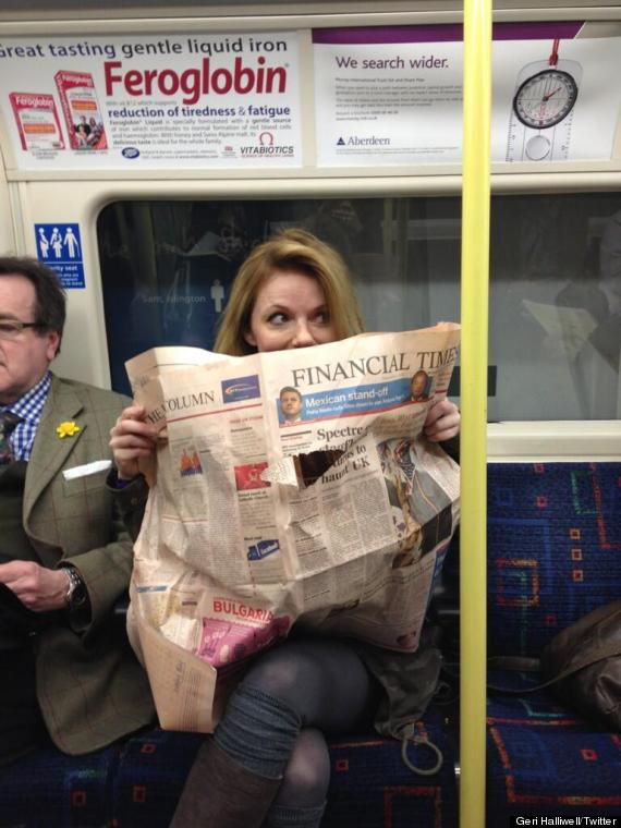 Geri Halliwell Does A Rihanna And Rides The Tube Around London (PICS)