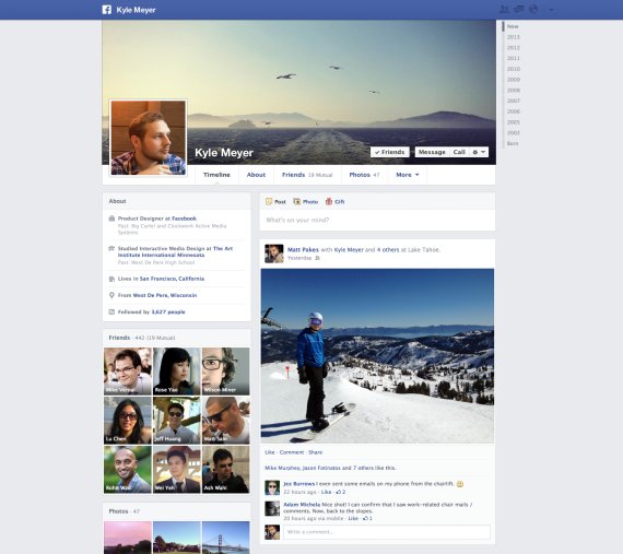 nouvelle timeline facebook