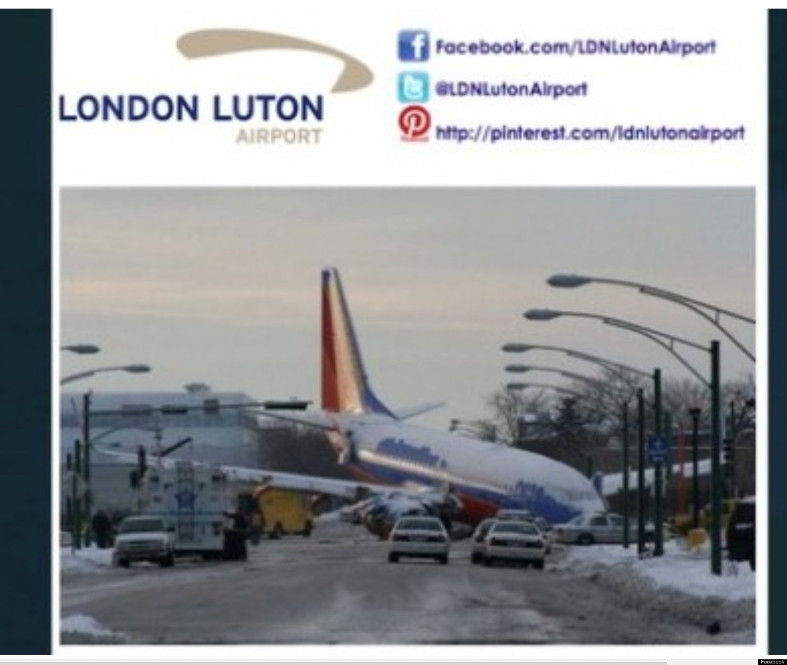 Airport Posts Plane Crash Photo To Facebook, Deletes It, Apologizes