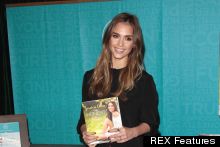 Jessica Alba Makes Rare Fashion Misstep In Block-Stripe Trousers
