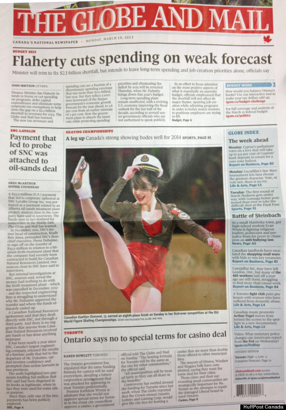 globe and mail skating front