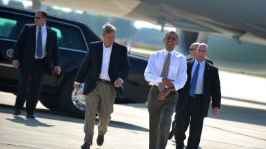 President and Secretary of Agriculture walking