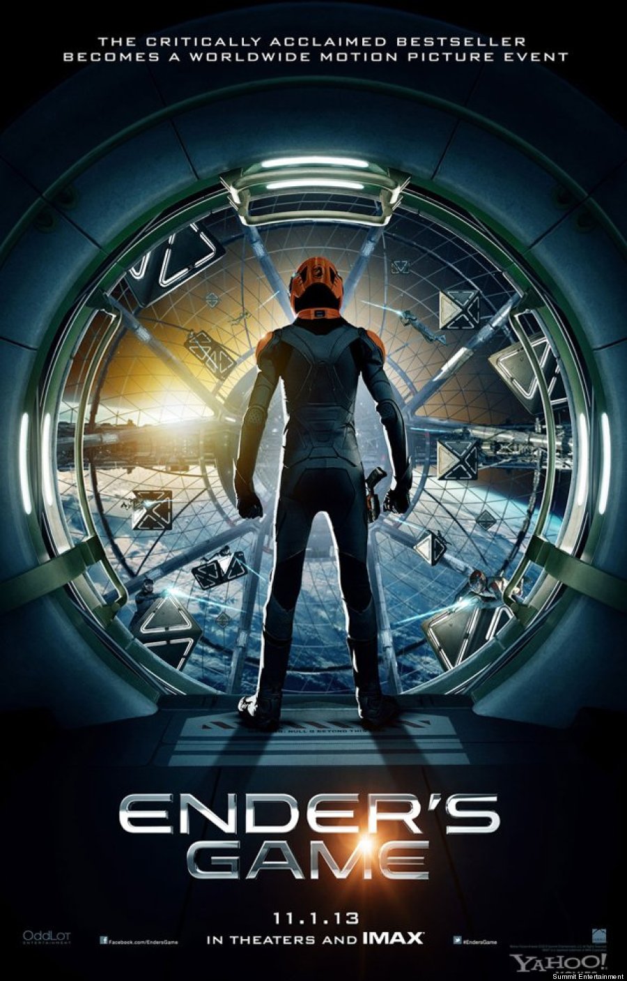 Ender's Game Movie Poster Featuring Harrison Ford and Abigail Breslin