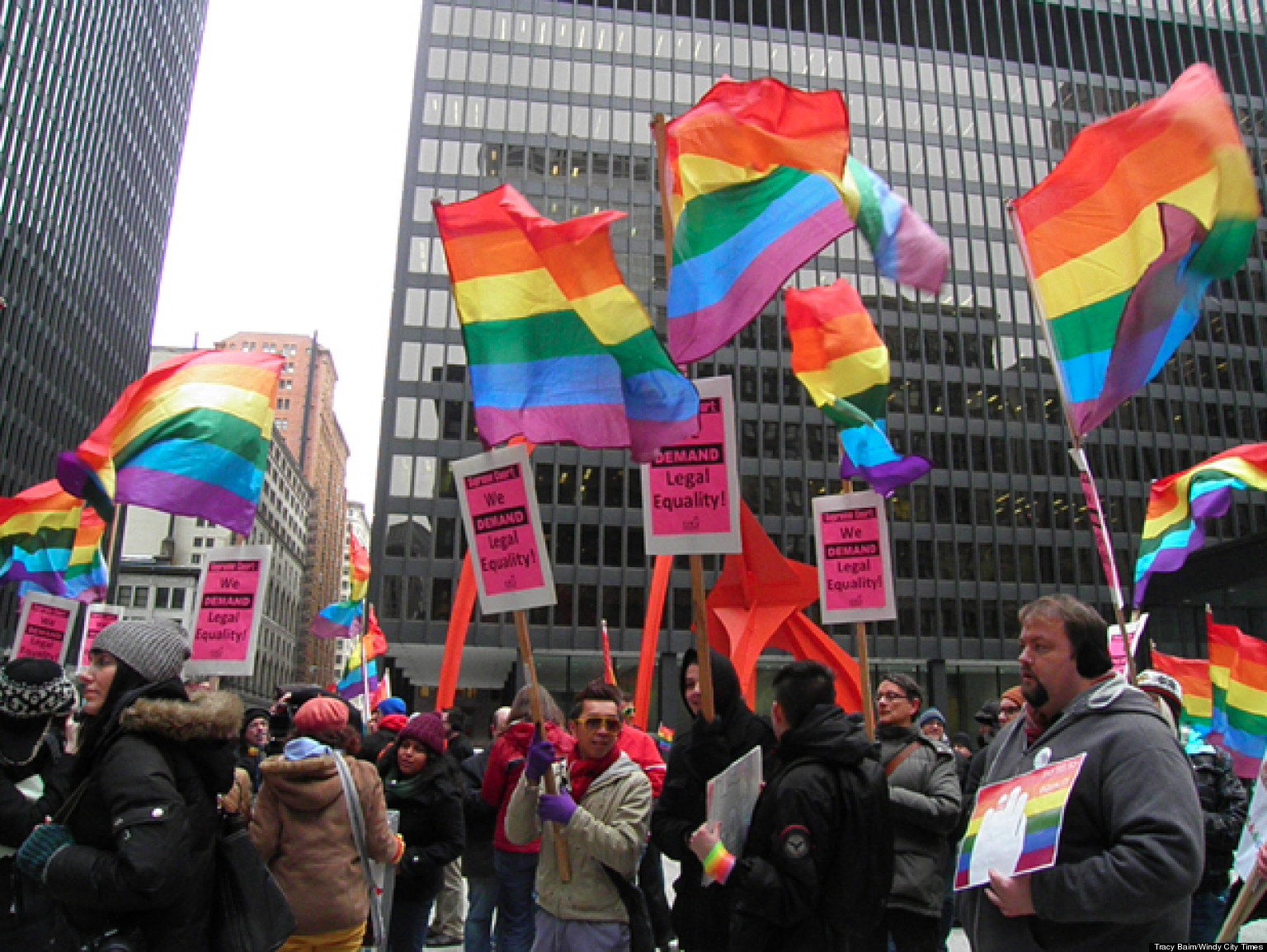 Hundreds March For Marriage Equality In Chicago Huffpost