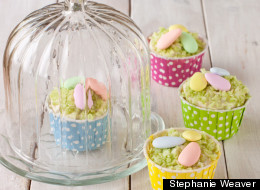 Easter basket cupcakes