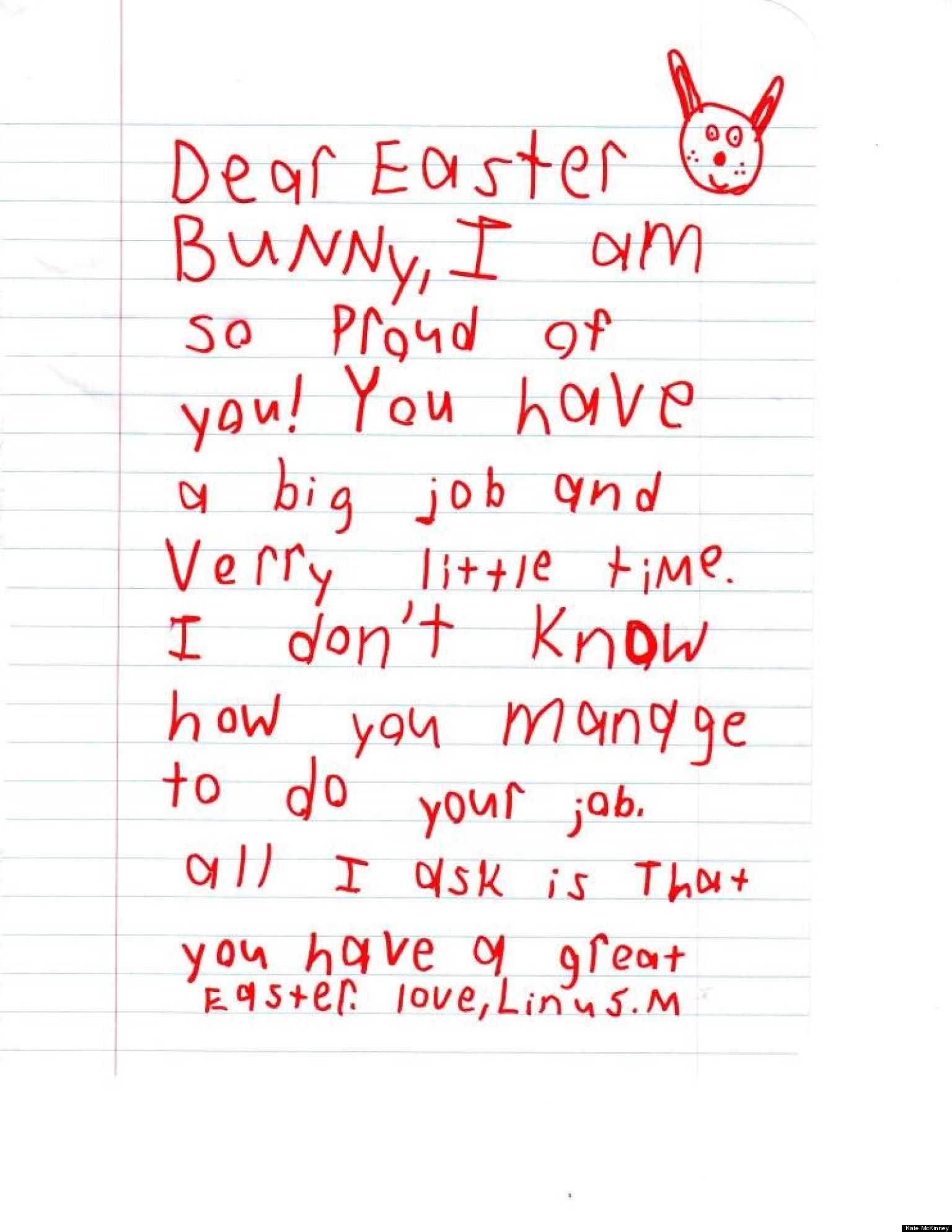 cute-kid-note-of-the-day-dear-easter-bunny-huffpost