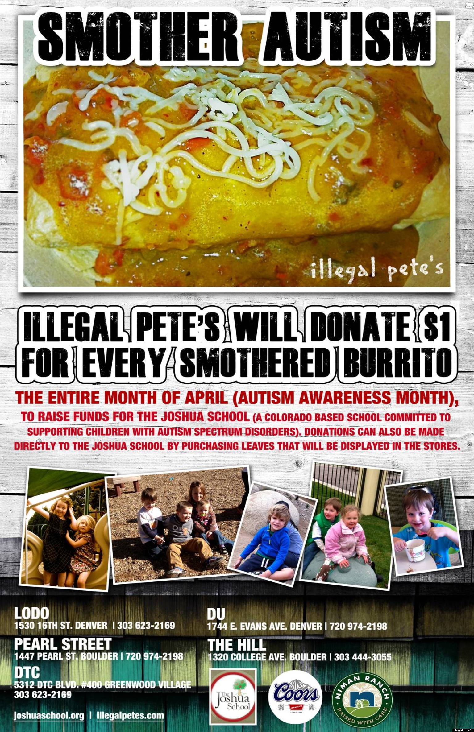 Illegal Pete's Launches Autism Benefit To Support The Joshua School