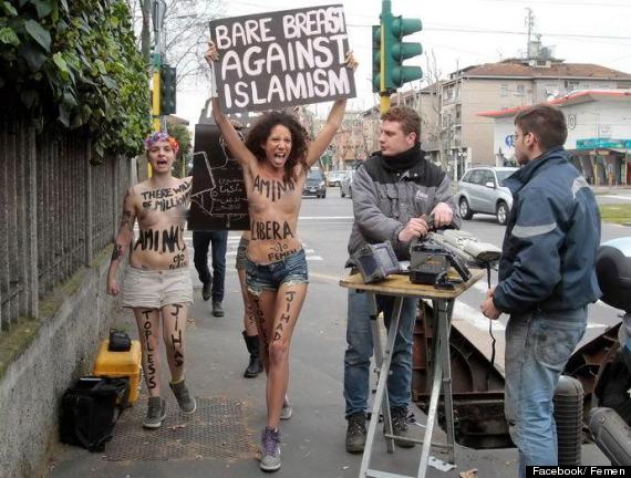 topless jihad femen italy