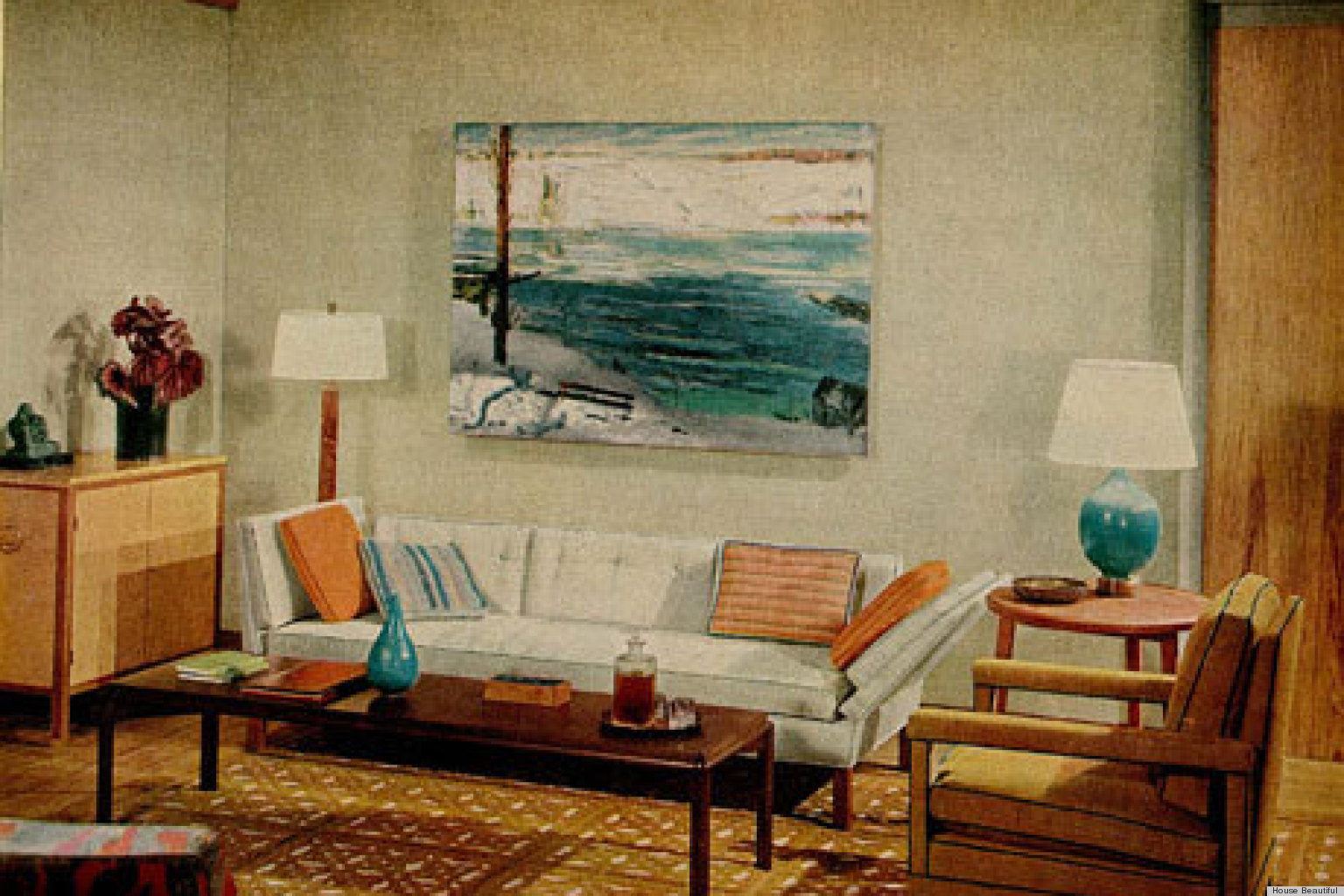 1960s interiors interior living 1960 furniture mad american tones brown trends cool inspired painting modern 60s 60 homes apartment rooms