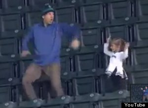 Dad Dancing In Stands