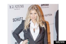Fergie Dresses Her Bump In Peekaboo Chic At amfAR Inspiration Gala