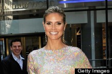 Heidi Klum Dazzles In Gold Sequin Mini At  America's Got Talent New York Auditions
