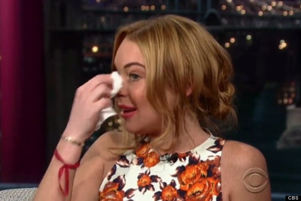 Tears Before Bedtime David Letterman Makes Lindsay Lohan Cry 6620