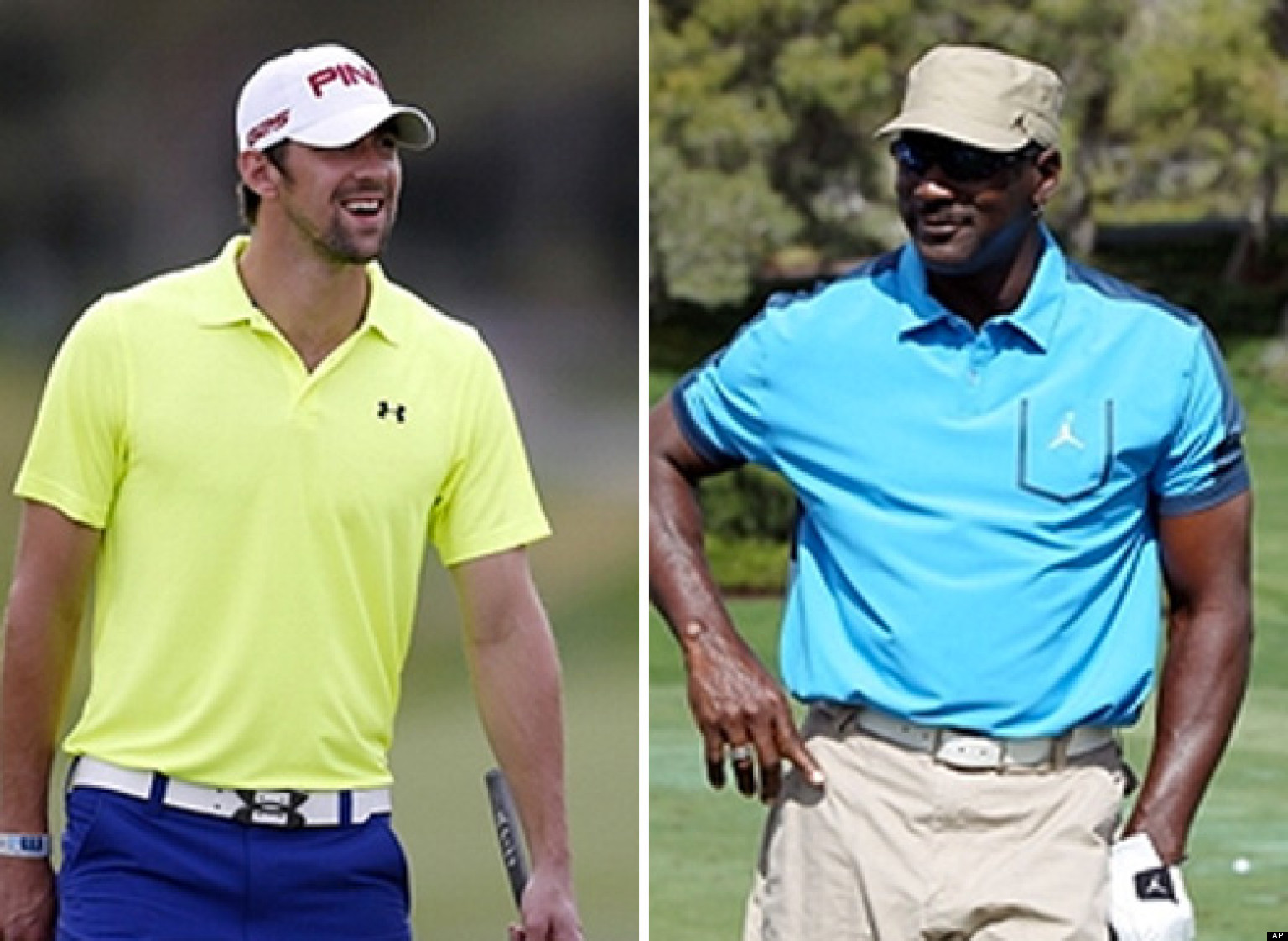 Michael Phelps, Michael Jordan Golf Against Each Other