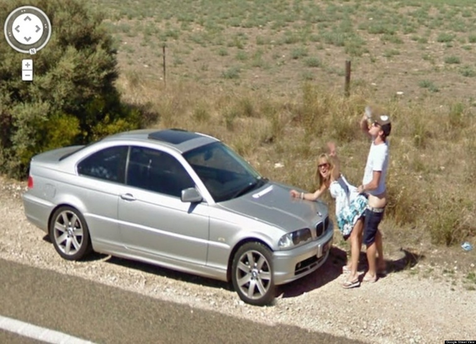 Naked and sex on Google Street View - Various images