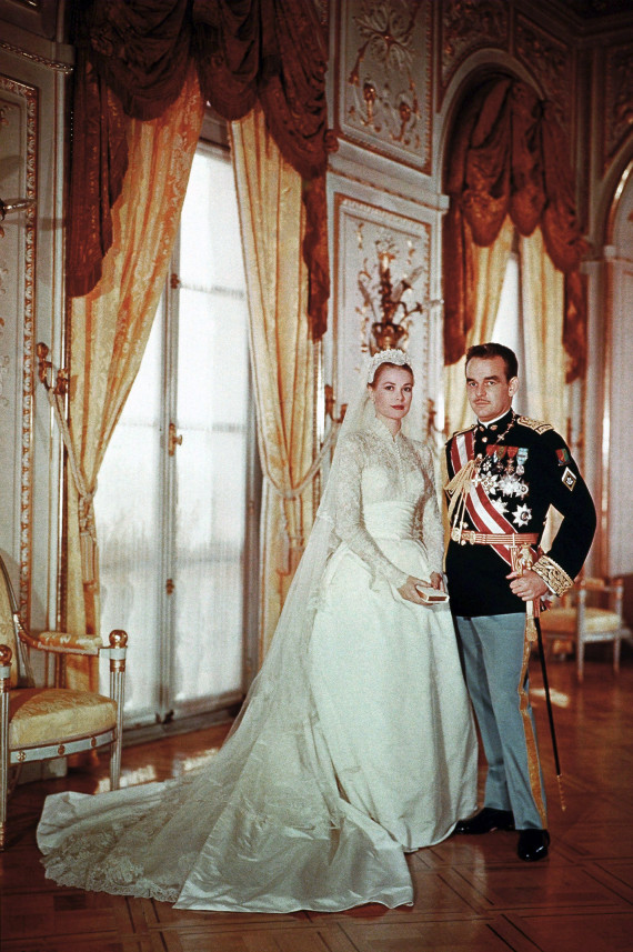 Princess Grace and Prince Rainier honor a classically, royal ensemble.