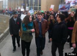 University Students Take Fight To Premier