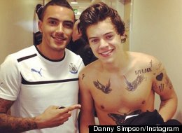 What's Harry Doing Topless With Tulisa's Boyfriend?