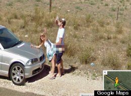Street View Car Drives Past At REALLY Awkward Time
