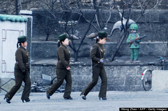 north korea soldiers heels