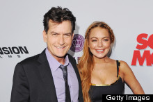 Lindsay Lohan And Charlie Sheen Cosy Up At The Scary Movie 5 Premiere