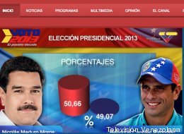 La victoria de Maduro, ¿apretada? No para la televisión venezolana (FOTOS)