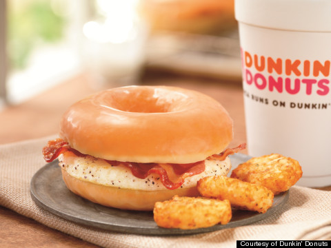 What's In Dunkin' Donuts' New Glazed Donut Breakfast Sandwich?  