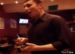 WATCH: This Waiter Isn't Serving Food...