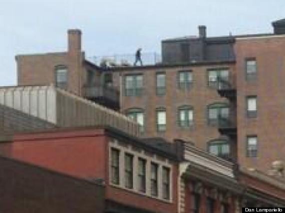 Pictures Of Man On Roof At Boston Marathon